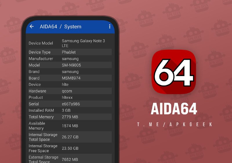AIDA64 - 一个流行的系统信息显示器现在在您的 Android 设备上